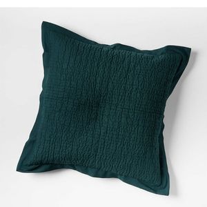 2x *New* Euro Pillow Shams, Spruce Green Organic Cotton, from Crate and Barrel